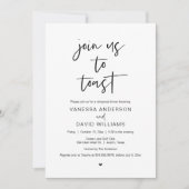 Modern script, repetitief diner en party Invitati Kaart (Voorkant)
