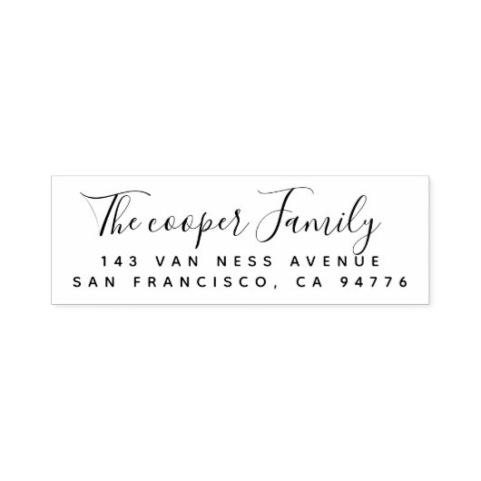 Modern Script Retouradres Zelfinkende Stempel (Design)
