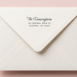 Modern Script Retouradres Zelfinktende Stempel