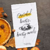 Modern Script Retro Turkije Grateful Thanksgiving Handdoek