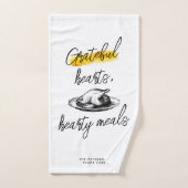 Modern Script Retro Turkije Grateful Thanksgiving Handdoek (Handdoek)