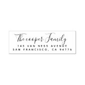 Modern Script Return Address Self-Inking Stamp Zelfinktende Stempel (Design)