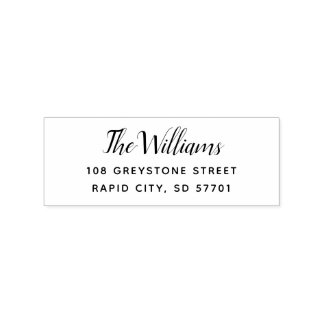 Modern Script Return Address Stempel