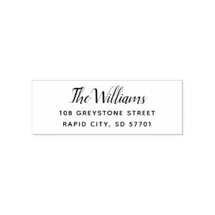 Modern Script Return Address Stempel