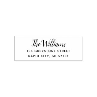 Modern Script Return Address Stempel