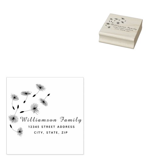 Modern Script Return Adres Aangepaste familienaam Rubberstempel (Gestempeld)