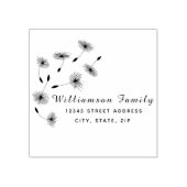 Modern Script Return Adres Aangepaste familienaam Rubberstempel (Afrduk)