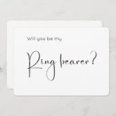 Modern Script Ring Drager voorstel uitnodiging (Voorkant / Achterkant)