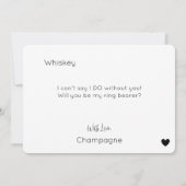 Modern Script Ring Drager voorstel uitnodiging (Achterkant)