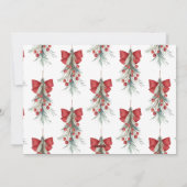 Modern Script Rode bessen groen Kerstmis Feestdagenkaart (Achterkant)