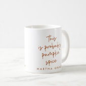 modern script roestterracotta koffiemok (Voorkant rechts)