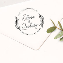 Modern Script Ronde Huwelijksadres