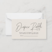 modern script roomdiaper baby shower notitiekaartje (Voorkant)