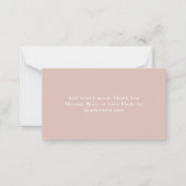 Modern Script Roos Gold Baby shower bedankkaart Notitiekaartje (Achterkant)