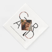 Modern Script Roos Gold Tassel Afstudeerder Foto L Servet (Hoek)