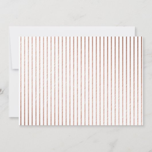 Modern script | Roos Gold | Vakantieknopkaart Kaart (Achterkant)