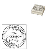 Modern Script Round Family Return-adresstempel Rubberstempel (Gestempeld)