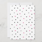 Modern Script Roze 30e verjaardag Party uitnodigin Kaart (Achterkant)