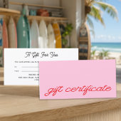 Modern Script Roze Cadeaubon
