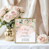 Modern script roze en goud In liefdevolle herinner Poster
