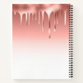 modern script roze gouden receptenboek notitieboek (Achterkant)