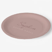 Modern script roze handgeschreven Girly Party Papieren Bordje (Gekanteld)