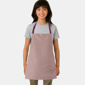 Modern script roze handgeschreven Kinderen Schort (Insitu)