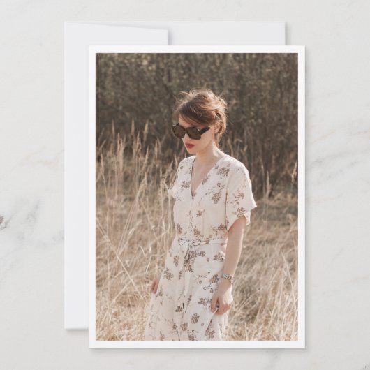 Modern Script Roze Rood Edgy Graduation Party Foto Kaart (Achterkant)