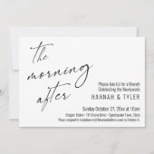 Modern script 's ochtends na bruiloft Brunch Kaart (Voorkant)