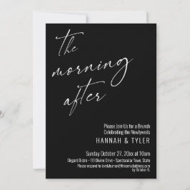 Modern script 's ochtends na Brunch Black Kaart