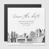 Modern Script Sacramento Sla de datummagneet op (Voorkant / Achterkant)