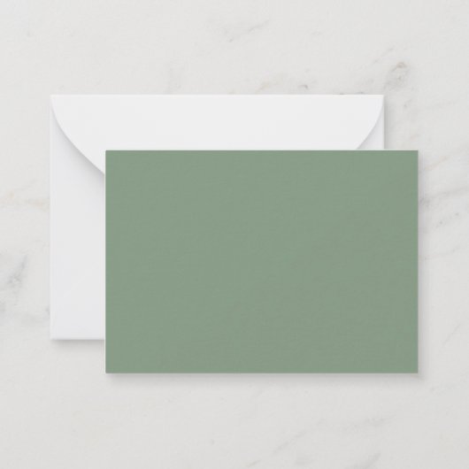 modern script sage green baby shower brengt boek m notitiekaartje (Achterkant)