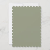 Modern Script Sage Green Formal Wedding Kaart (Achterkant)