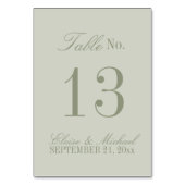 Modern Script Sage Green Formal Wedding Kaart (Achterkant)