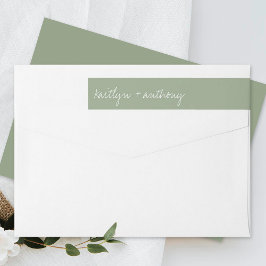Modern Script Sage Green Minimalistic Wedding