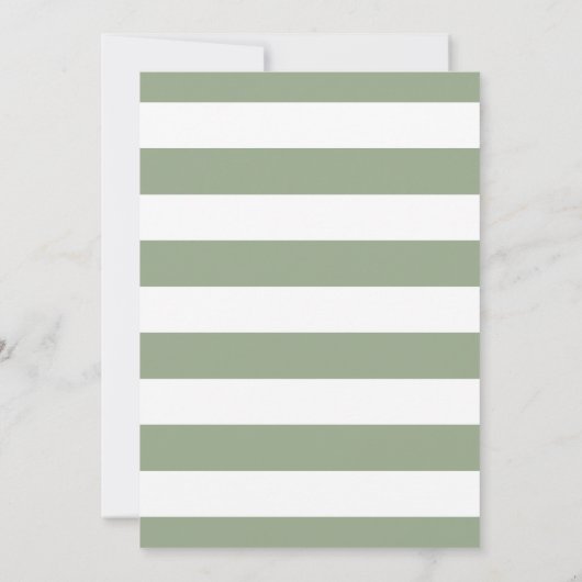 Modern Script Sage Green Minimalistic Wedding Aankondiging (Achterkant)