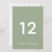 Modern Script Sage Green Minimalistic Wedding Kaart (Voorkant)
