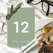 Modern Script Sage Green Minimalistic Wedding Kaart