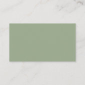 Modern Script Sage Green Minimalistic Wedding Plaatskaartje (Achterkant)