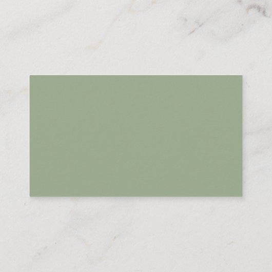 Modern Script Sage Green Minimalistic Wedding Plaatskaartje (Achterkant)