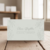 Modern Script Sage Green Therapist Visitekaartje