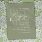Modern Script Sage Green Wedding Details QR Informatiekaartje