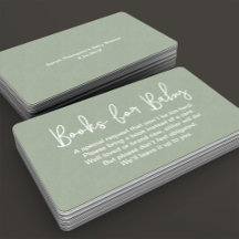 Modern Script Sage Groen Baby shower Boekaanvraag