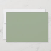 Modern Script Sage Groene Minimalistische Foto Save The Date (Achterkant)