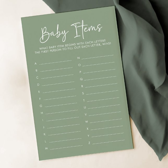 Modern Script Sage Oh Baby Simple Baby Items spel (Creator heeft geüpload)