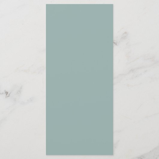 Modern Script Saliegroen Doop Menu (Achterkant)
