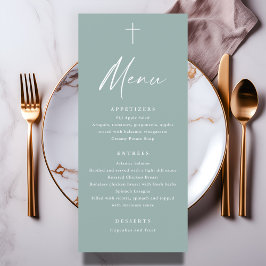 Modern Script Saliegroen Doop Menu
