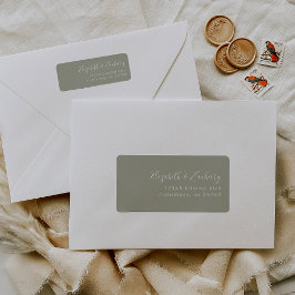 Modern Script Saliegroen Retouradres Etiket