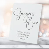 Modern Script Sangria Bar Reclamebord Met Voetstuk