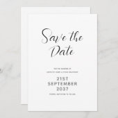 Modern script save the date (Voorkant / Achterkant)